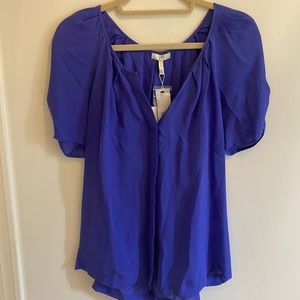 Blue/purple silk top by Joie